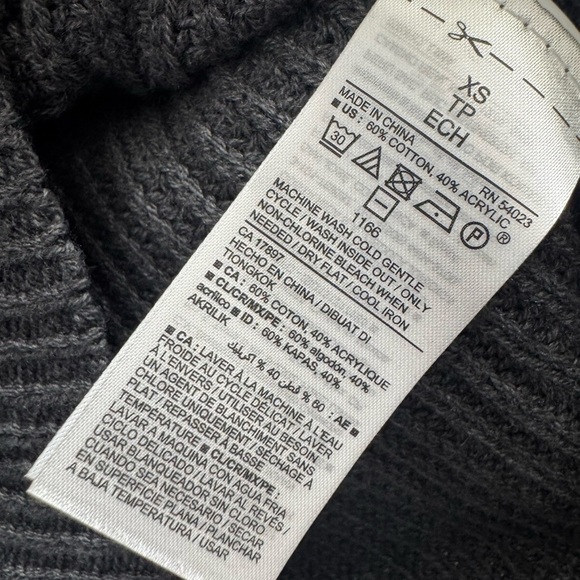Old Navy Mock neck Gray Women's Sweater in graphite color - Picture 5 of 7